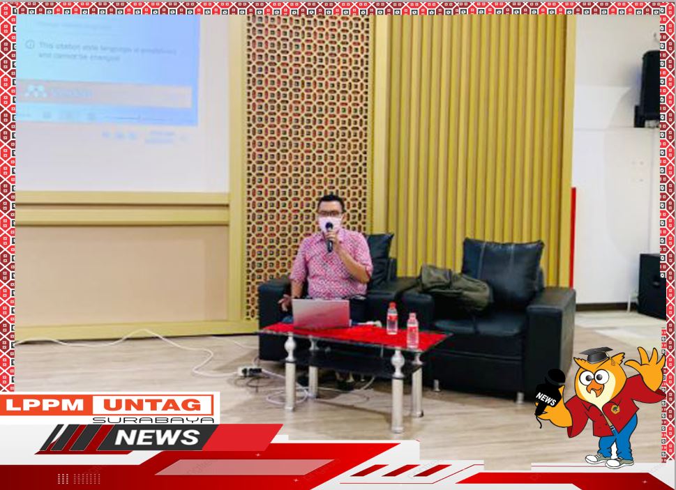 Kepala Pusat Publikasi dan Kekayaan Intelektual LPPM memberikan Materi Penggunaan Mendeley Dalam Penulisan Skripsi