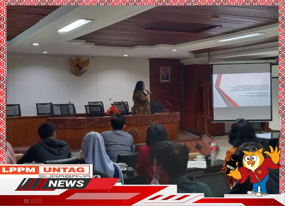Kepala Pusat Penelitian LPPM Untag Surabaya memberikan wawasan terkait bidang penelitian