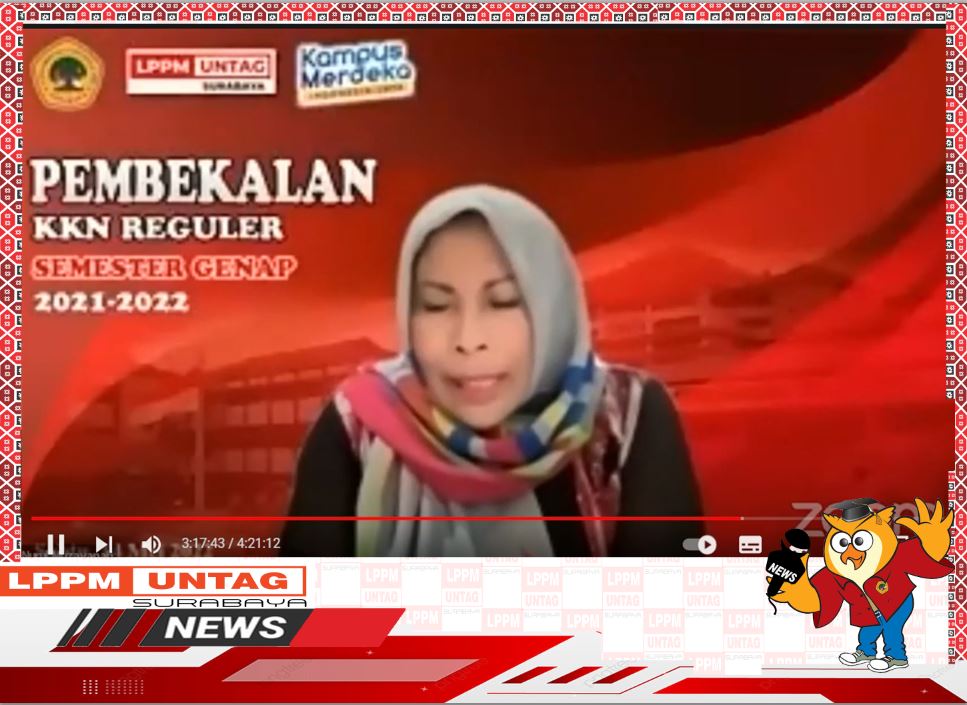 Lurah Menur Pumpungan Surabaya menjadi Narasumber dalam Pembekalan KKN Regular Semester Genap 2021-2022