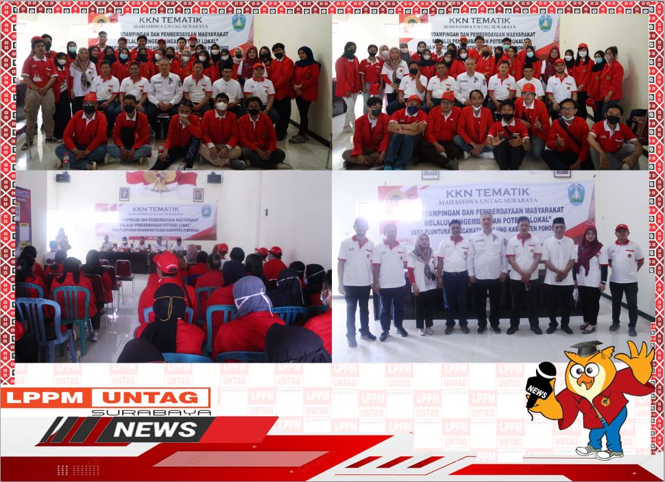 Sebanyak 60 Mahasiswa Universitas 17 Agustus 1945 Surabaya lintas program studi menjadi bagian dalam KKN Tematik di Desa Plunturan Ponorogo