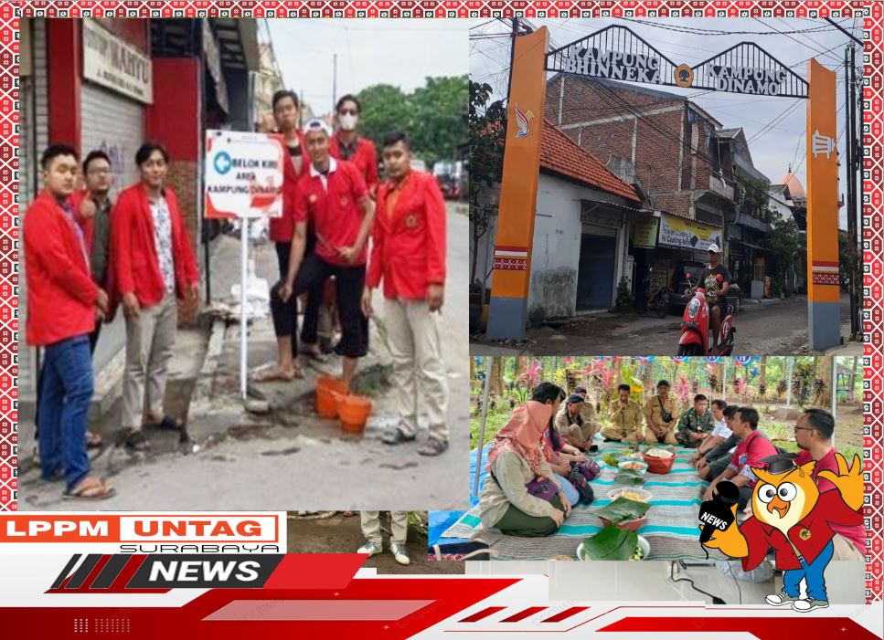 Dosen FISIP Universitas 17 Agustus 1945 Surabaya bersama mahasiswa KKN non reg Semester Gasal 2022/2023 melakukan reikonisasi Kampung Dinamo 