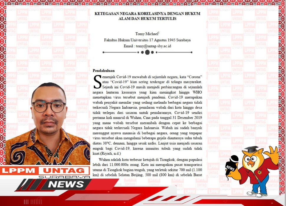 Karya Kepala Pusat Publikasi dan Kekayaan Intelektual LPPM Untag Surabaya