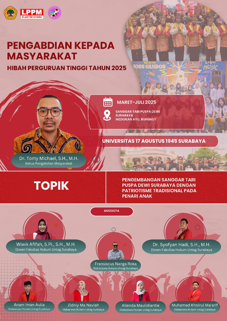 Pengabdian Kepada Masyarakat Pengembangan Sanggar Tari Puspa Dewi Surabaya