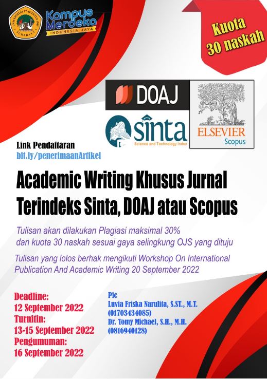 Academic Writing Khusus Jurnal Terindeks Sinta, DOAJ atau Scopus