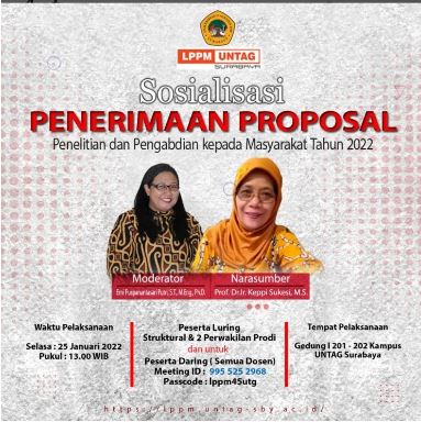 Sosialisasi Penerimaan Proposal Penelitian Dan Pengabdian Kepada Masyarakat Tahun 2022