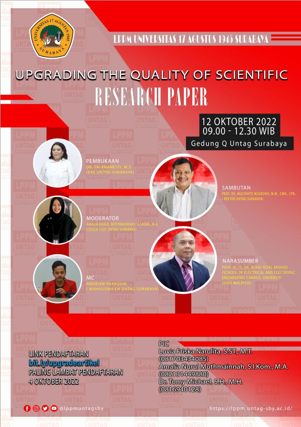 UPGRADING THE QUALITY OF SCIENTIFIC RESEARCH PAPER