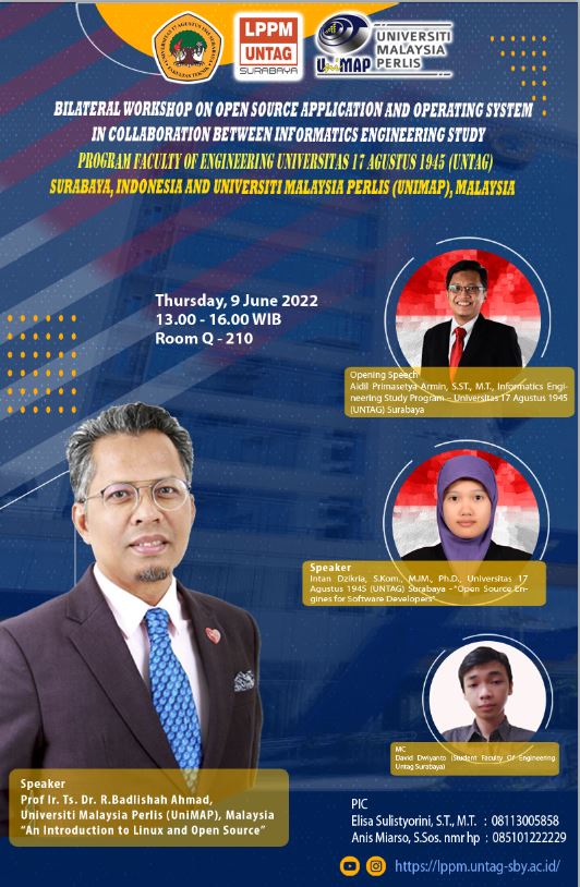 Bilateral Workshop on Open Source Application and Operating System In Collaboration between Informatics Engineering Study Program Faculty Of Engineeri